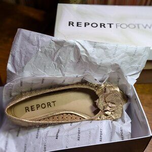2002 vintage pair gold Report Footwear women's sparkle flats ROYO GOLD